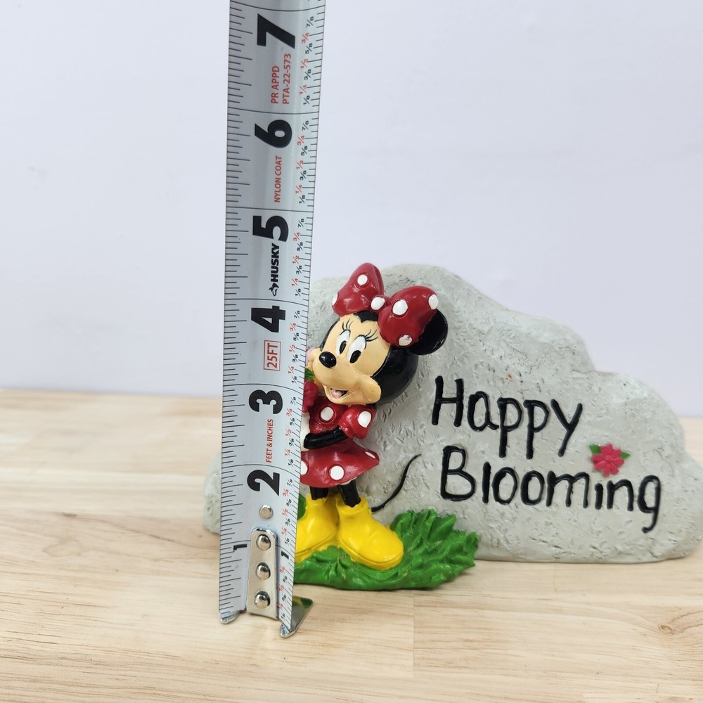 Disney Minnie Mouse "Happy Blooming" Everyday Outdoor Garden Rock - Picture 5 of 7
